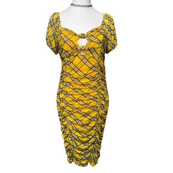 NWT MADDEN NYC YELLOW BODYCON DRESS - Picture 1 of 4